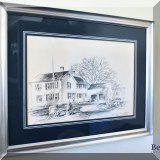 A50. Framed Capt. Isaac Davis Homestead print.